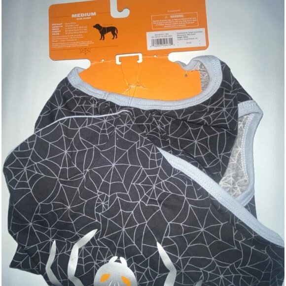 Hyde & Eek Boutique Black Metallic Spider Dog Cat Halloween Costume Size Medium - Picture 5 of 5